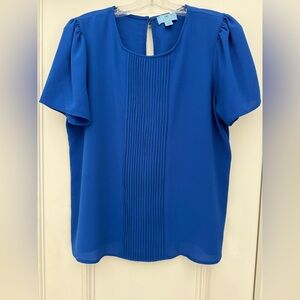 CeCe Royal Blue Blouse- Chic, Polished & Perfect for Work or Weekend